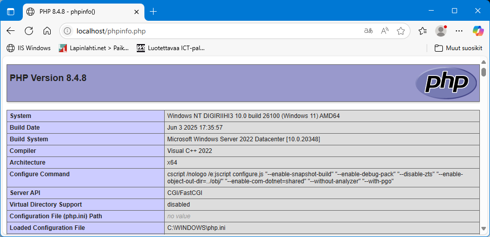 phpinfo